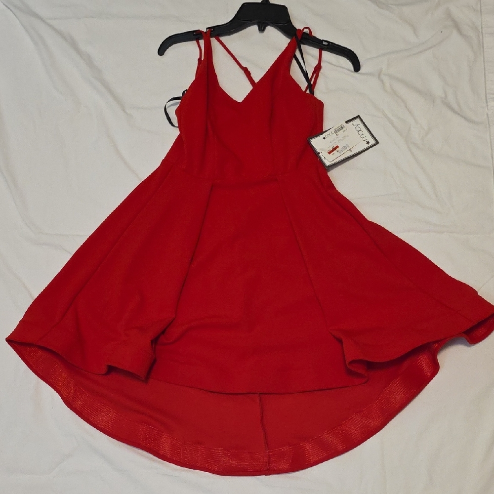 Women/Junior's Red High/Low Dress